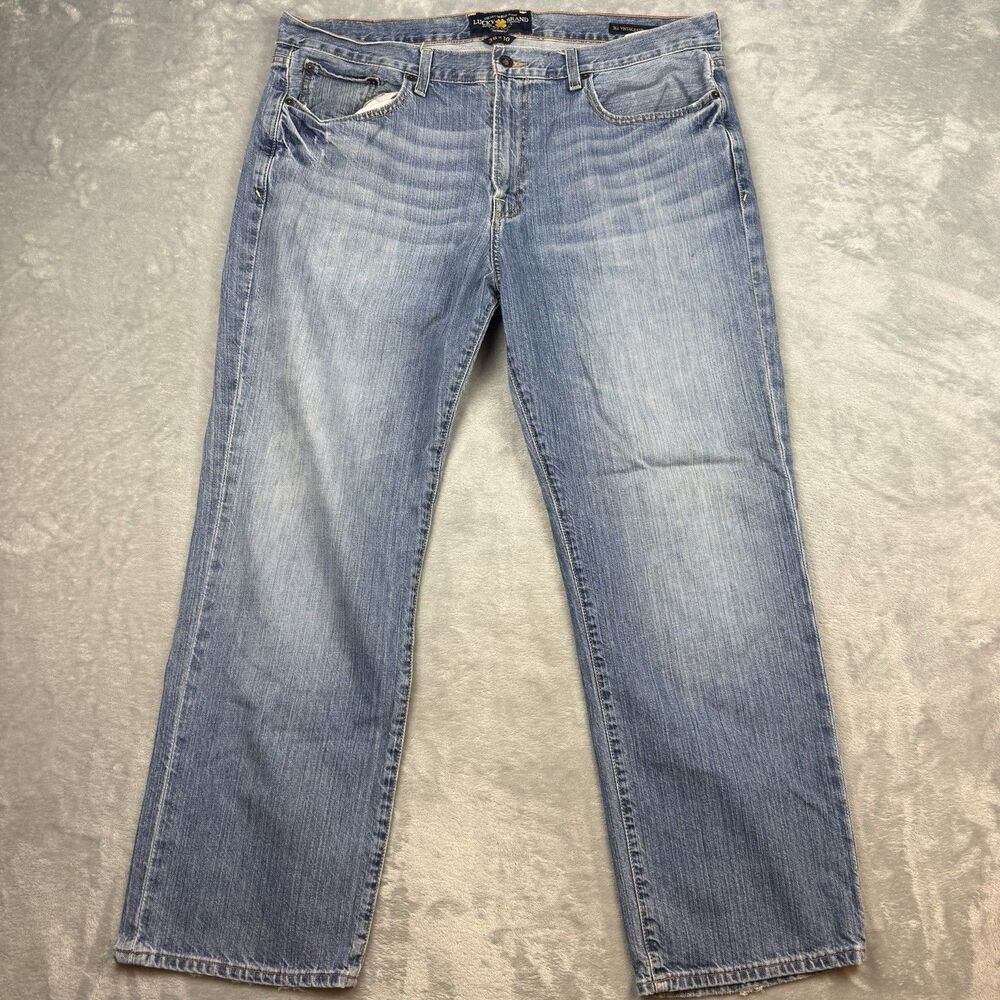 Lucky Brand 361 Vintage Straight Jeans Men’s 38x30 Light Wash Denim Y2K